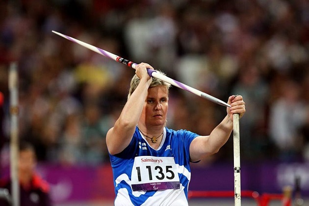 Marjaana Heikkinen Lontoon paralympiakisoissa 2012